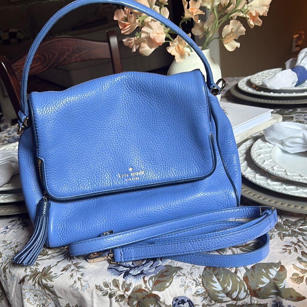 Kate Spade Blue Leather Handbag